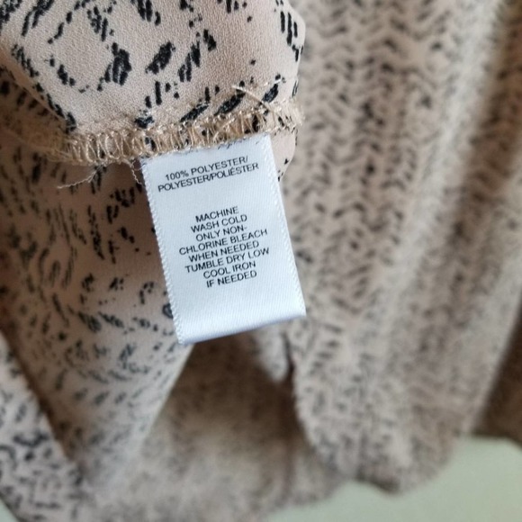 LOFT Sleeveless swing Blouse peach & Black LP - Picture 3 of 5